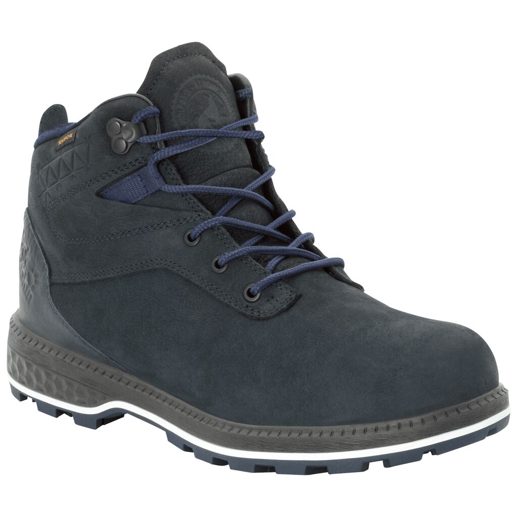 Jack Wolfskin JACK RIDE TEXAPORE MID παπουτσια casual ανδρικα βαθυ μπλε/μαυρα | GR7806101